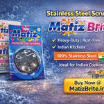 Stainless Steel Scrubber | Matiz Brite Heavy-Duty Kitchen Scrubber for Tough Grease – MatizBrite.in