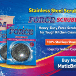 Stainless steel scrubber heavy duty force scrubber by MatizBrite.in